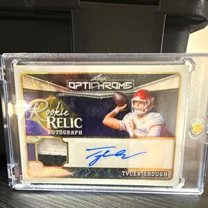 2025 Leaf Optichrome Tyler Shough Rookie Relic Autographs Auto #RA-TS1 /10